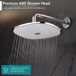 Plantex ABS Shower Head for Bathroom/10x8 Inch Rain Shower Head/Pressurized Overhead Shower/Self Cleaning Shower Head/Water Saving – (Chrome, D326)