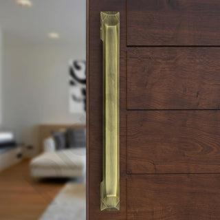 Plantex Door Handle/Main Door Handle/14 Inch Pull-Push Handle for Home & Office/3 Years Warranty Pack of 1 (SH-351, Brass Antique)