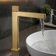 Plantex Wash Basin Mixer Tap/Brass Thermostatic Hot & Cold Basin Mixer Faucet/Deck Mount Pillar Spout for Bathroom Sink - Pack of 1 (Brushed Gold)
