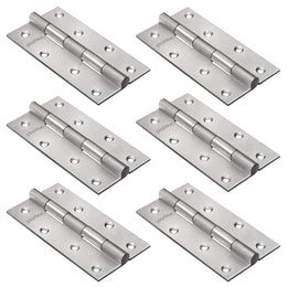 Plantex Heavy Duty Stainless Steel Door Butt Hinges 5 inch x 12 Gauge/2.5 mm Thickness Home/ Office/ Hotel for Main Door/ Bedroom/ Kitchen/ Bathroom - Pack of 6 (Satin Matt )