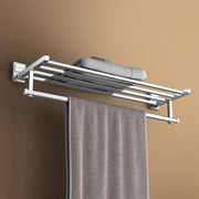 Plantex 304 Grade Stainless Steel 24 inch Towel Rack for Bathroom/Towel Stand/Hanger/Bathroom Accessories - Darcy (Chrome)
