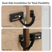 Plantex Door Chain with Baby Latch/Door Chain Lock for Main Door/Latch Lock for Door/Heavy Duty Door Safety Guard Lock for Home, Hotel & Office Security â€“ Pack of 1 (DTK-294-Black)
