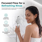 Plantex Hand Shower for Bathroom/6 Mode Multifunctional Shower/5-Inch ABS Plastic Silicone Handheld Shower Head/Easy Mode Switching – (Chrome & White, H459)