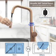 Plantex Kitchen Mixer Tap Hot and Cold/Kitchen Sink Faucet/360Ãƒâ€šÃ‚Â° Swivel Spout Sink Tap with Water Saving Aerator - (8991, Rose Gold)