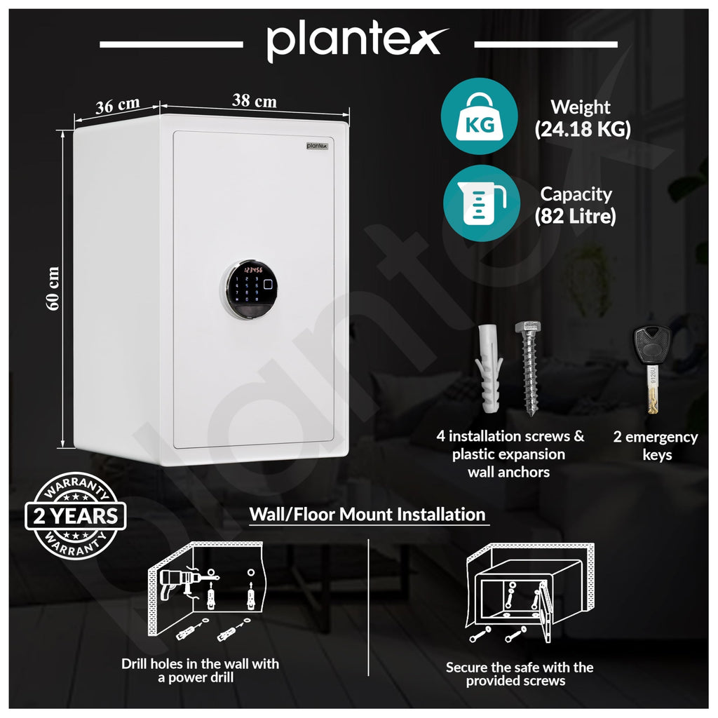 Plantex 82 Ltr Digital Safe Locker For Home/Safety Locker Box with ...