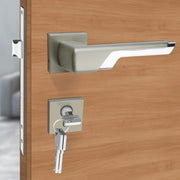 Plantex Premium Main Door Lock for Home with 3 Years of Warranty/Mortise Lock for Door - Main Door Lock Set (7093 - Satin White & Chrome)