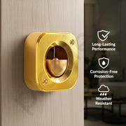 Plantex Dopamine Door Bell for Home/Square Door Chime with Brass Bell/Temple & Meditation Bell for Positive Energy & Home DÃƒÂ©cor - Pack of 1 (DTK-292 - Gold)