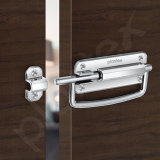 Plantex Door Stopper/5 Inch Baby Latch Kadi/Door Latch for Bathroom/Door Lock for Home/Office Doors - Pack of 3 (Chrome)