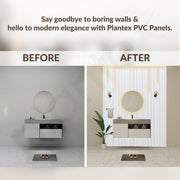 Plantex PVC Wall Panel/Louvers Panel for Wall/3d wall panel for Interior Wall DÃ©cor/ Eco-Friendly Fluted Panel for Wall/- Pack of 7, Covers - 70 Sq. Ft (White Texture-12 Inch x 10 Ft)