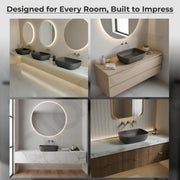 Plantex Wash Basin for Bathroom/Ceramic Basin/Rectangle Tabletop Basin/Wash Basin for Home/Restaurant (Cloud Grey - 18 x 13 x 5 Inch)