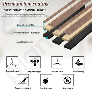 Plantex Wall Panel/Charcoal Louver Panel for Wall with Size - 6 Inch x 8 Ft/Durable, Lightweight, and Stylish Panels for Office/Hotel/Ideal for Walls & Ceilings - Pack of 1 (6001/128)