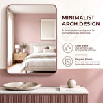 Plantex Aluminium Frame Mirror for Wall/Rectangle Wall Mount Mirror for Bedroom/Dressing Room/Living Room/Entryway - (24x32 Inch-Rose Gold)