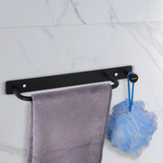 Plantex Towel Holder for Bathroom/Stainless Steel 9 inch Towel Rod/Towel Bar/Towel Hanger/Bathroom Accessories -Pack of 1 (Black)