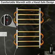 Plantex Electric Heated Towel Rail for Bathroom/3-Bar Wall Mounted Towel Warmer/304 Grade Stainless Steel Towel Bar/Fast Heating & Rust Proof - Pack of 1 (Chrome, 800 X 500 Watt)