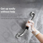 Plantex Stainless Steel Grab Bar for Toilet with Grip/14-inch Anti-Slip Handle for Bathroom Support - Pack of 1 (Chrome)