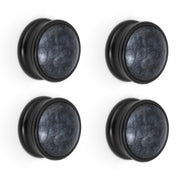 Plantex Knobs for Drawers/Drawer Knobs/Round Knob for Cabinets/Pull-Push Knob for Kitchen/Bedroom/Office Drawer - Pack of 4 (Black)