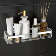 Plantex Bathroom Shelf for Wall/304 Grade Stainless Steel Multi-Purpose Shelf/Spice Rack for Kitchen/Wall Mount Storage Rack/Bathroom Accessories-Pack of 1 (2111, Chrome)