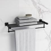 Plantex 304 Grade Stainless Steel 24 inch towel Rack/Towel Hanger for Bathroom/Towel Rod/Towel Bar/Bathroom Accessories - Splash (Black)