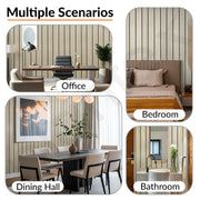 Plantex PVC 3D Wall Panels for Interior Wall Décor/Eco-Friendly Fluted Louvers Panels for Wall/PVC Panel for Walls 10 Feet/3D Louver Walls Panels/Pack of 7 Covers 70 Sq. Ft(Ivory Oak)