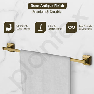 Plantex 304 Grade Stainless Steel 24 inch Towel Hanger for Bathroom/Single Towel Rod/Towel Holder/Bathroom Accessories - Squaro (Antique)