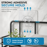 Plantex Self-Adhesive Single Sticker for Bathroom/Hanger for Bedroom/Livingroom/Magic Sticker for Wall/Strong Magic Adhesive Sticker for Kitchen Corner Shelf -Pack of 4 (6x6cm)
