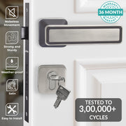 Plantex Door Lock for Home/Main Door Lock Set with 3 Computerized Key/Mortise Lock for Door with Brass LockBody & Cylinder (SM026, Satin & BNM)