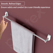 Plantex Pure Brass Towel Rod for Bathroom/Towel Holder/Cloth Hanger for Bathroom/Bathroom Accessories - 24 Inch (Chrome Finish) Superb