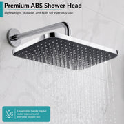 Plantex ABS Shower Head for Bathroom/13x9 inch Head for bathroom/Rain Showers Head for bathroom/Pressurized Showers Head – (Chrome)