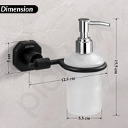 Plantex 304 Grade Stainless Steel Soap Dispenser for Bathroom/Liquid Dispenser for Kitchen/Shampoo Dispenser/Bathroom Accessories - Nipron (Black)