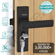 Plantex Main Door Lock/Mortise Lock for Door/6-Lever Lock Mechanism with 3 Years of Warranty - Robust Door Lock for Home with Brass Lock Body & Cylinder(8116 - DC-Black & Z-Black)