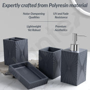Plantex Polyresin  Bathroom Accessories Set Soap Dispenser/Toothbrush Holder/Tumbler Holder/Soap Dish - 4 Piece(924)