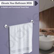 Plantex 304 Grade Stainless Steel Towel Hanger for Bathroom/Single Towel Rod/Towel Bar/Bathroom Accessories - Daizy (Chrome)