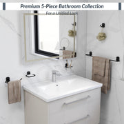 Plantex Parv 304 Grade Stainless Steel Towel Rod for Bathroom/Soap Holder/Napkin Ring/Tumbler Holder/Robe Hook/Bathroom Accessories - Black