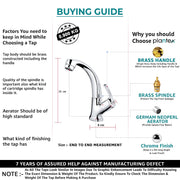 Plantex Pure Brass Pillar Tap for Wash Basin with 360Ãƒâ€šÃ‚Â° Swivel Spout for Sink Tap with Water Saving Aerator with 7 Year Warranty (AQ-1412-Chrome)