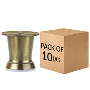 Plantex Heavy Duty Round 3 inch/Sofa Legs for Furniture Fitting/Table Legs/Sofa Leg Set of 10 Pcs (Brass Antique)