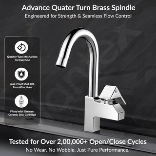 Plantex Pure Brass Sink Tap for Kitchen with 360° Swivel Spout/Kitchen Sink Tap with Water Saving Aerator-7 Year Warranty (PRI-312-Chrome)