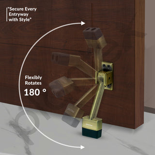 Plantex 5 Inch Long Gate Stopper for The Wooden Door/Door Stopper with Rubber Grip - (Pack of 8) Brass Antique