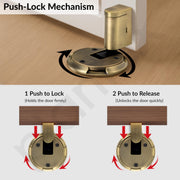 Plantex Door Stopper for Home/Floor Mounted Door Holder/Door Stopper for Hotel/Office/Stops for Door - Pack of 1 (Brass Antique)