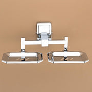 Plantex 304 Grade Stainless Steel Bathroom Accessories Set of 3 - Towel Stand/Napkin Hanger/Dual Soap Holder for Bathroom - Darcy (Chrome)