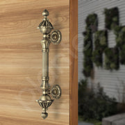 Plantex 13 Inch Main Door Handle/Wooden & Antique Door Handle/Pull-Push Handle for Main Door/Door Accessories/3 Years Warranty Pack of 1 (S-136-Brass Antique)