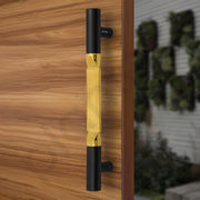 Plantex Door Handle/15 Inch Main Door Handle/Handle for Wooden Door/Pull-Push Door Handle/Door Accessories (Pack of 1, Black, Gold) 3 Years Warranty