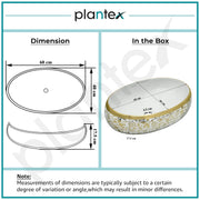 Plantex Wash Basin For Bathroom/Tabletop Designer Ceramic Basin/Countertop Vessel Sink Basin - Indo-European Collection - Pack of 1 (24 x 16 x 7 Inch)