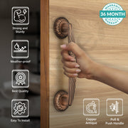 Plantex 10 Inch Main Door Handle for Wooden Doors - Pull-Push Handle Accessories (Pack of 1, Copper Antique)