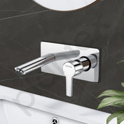 Plantex Pure Brass Basin Mixer Tap Hot and Cold/Tap for Wash Basin with Brass Wall Flange and Teflon Tape-7 Year Warranty by Plantex (BAL-527 -Chrome Finish)