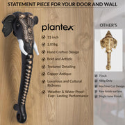 Plantex Heavy Duty Door Handle/11-inches Ganesha Main Door Handle/Door Pull Push Handle/Door & Home Decor - Pack of 1 (Copper Antique Finish) - 3 Years Warranty