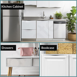 Plantex Profile Handle for Kitchen Cabinet/32 Inch Alluminium Drawer Profile Handle/Wardrobe Pull Handle for Home/Office/Hotel - Pack of 2 (Black)