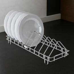 Plantex Stainless Steel Dish Rack/Thali Stand/Plate Fixer/Plate Stand/Tandem Box Accessories (Chrome)