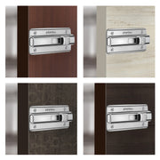 Plantex Premium Heavy Duty Door Stopper/Door Lock Latch for Home and Office Doors - Pack of 4 (Chrome)