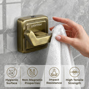 Plantex 304 Grade Stainless Steel Robe Hook/Napkin Hanger/Hook for Hanging Towel in Bathroom/Living Room - Decan (Brass Antique)