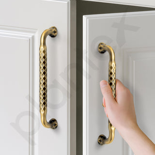 Plantex Cabinet Handle/160mm Handle for Cabinet/Wardrobe Handle/Door Pull-Push Handle for Home/Office - Pack of 1 (Brass Antique)